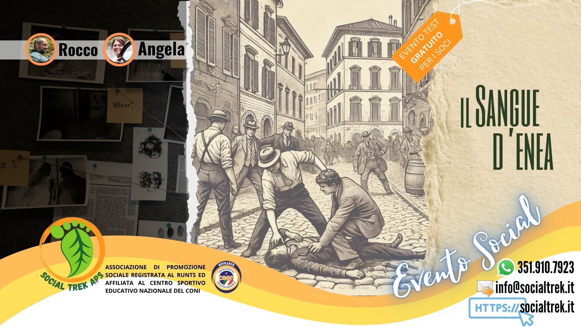 TREKKING INVESTIGATIVO IN CITTA’ – IL SANGUE D’ENEA