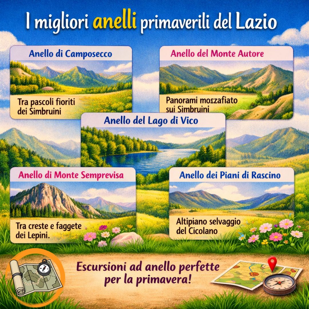 5 Anelli trekking nel Lazio