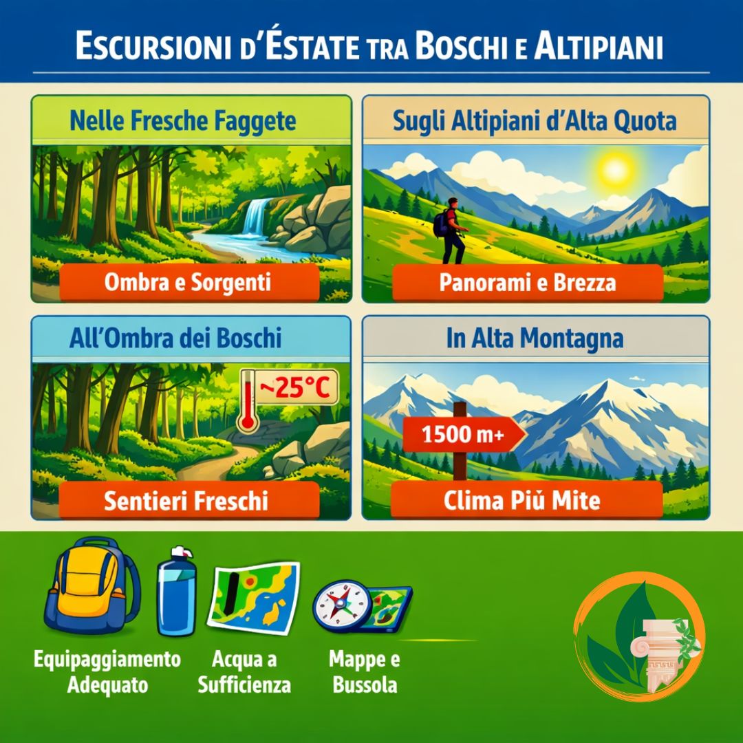 Escursioni estive tra boschi e altipiani