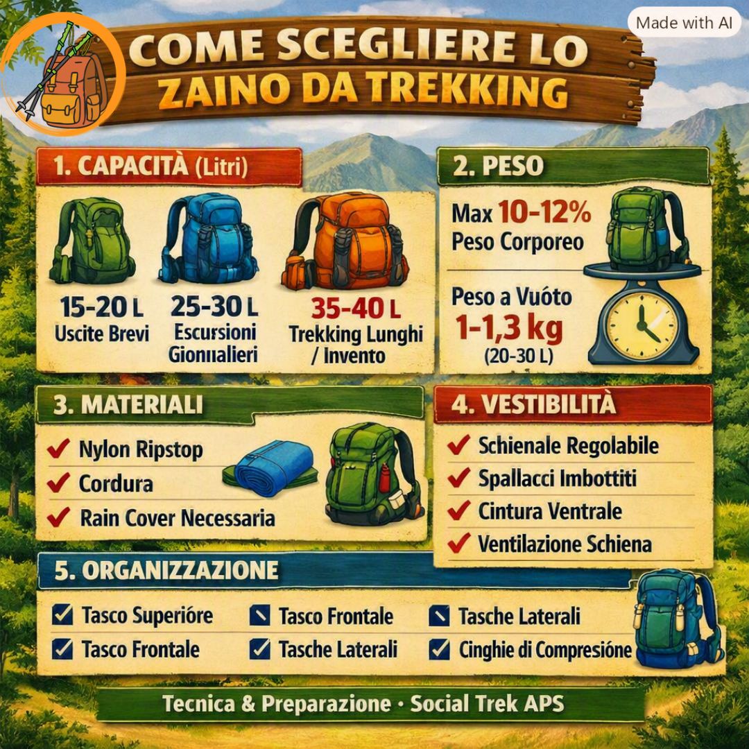 come scegliere zaino da trekking
